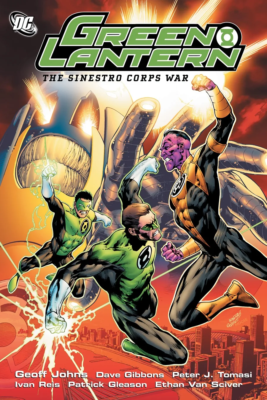 Green Lantern: The Sinestro Corps War — capa da coletânea — arte oficial de quadrinhos