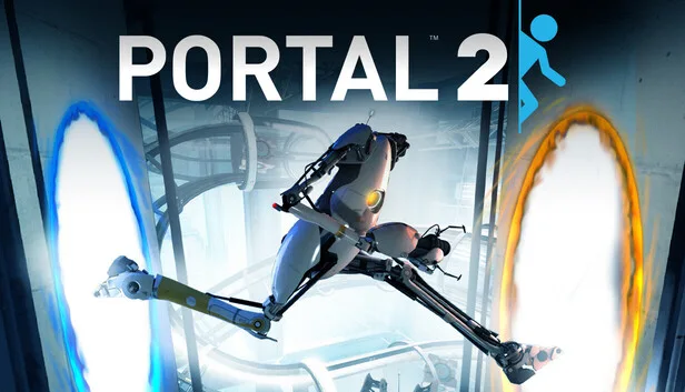 Atlas e P-Body na arte de Portal 2.
